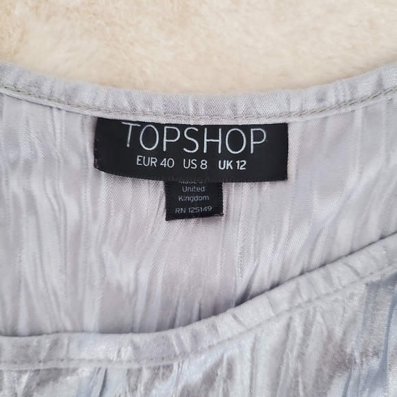 Topshop Silver Metallic Tank Top - Picture 5 of 6